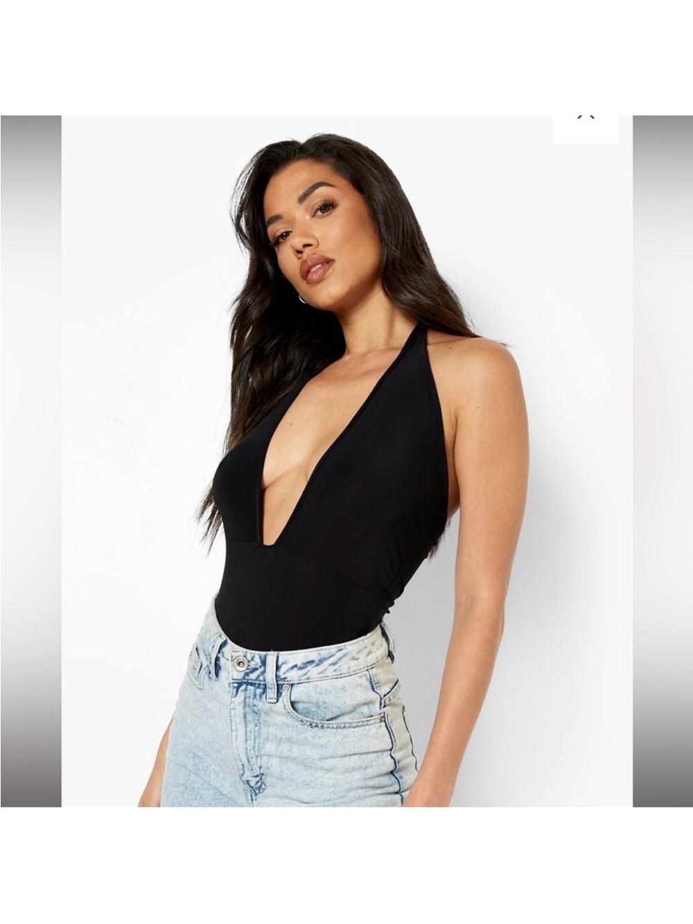 ☀️ Boohoo ☀️ lowcut halter bodysuit
